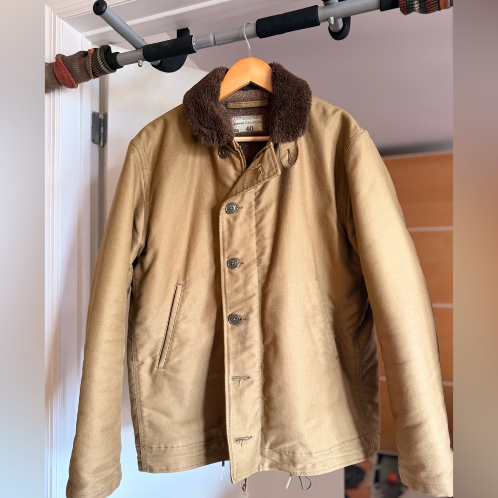 The Real McCoy’s Khaki N1 Deck Jacket - Made in Japan